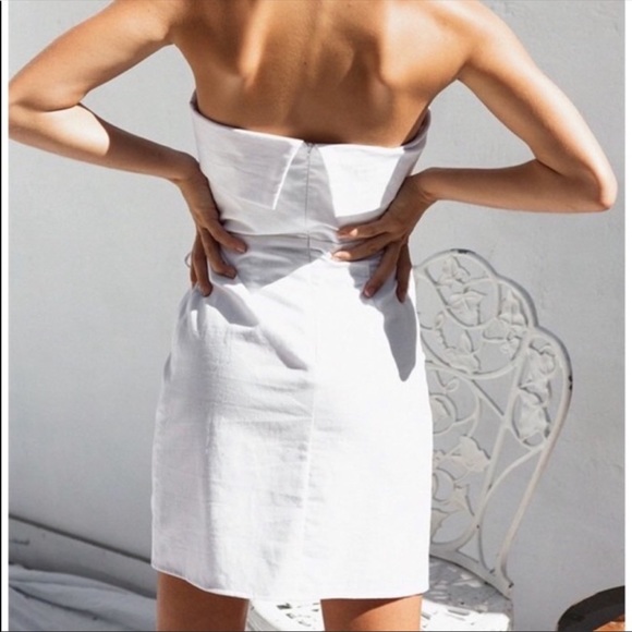 Sabo Skirt White Strapless Dress - Picture 2 of 6